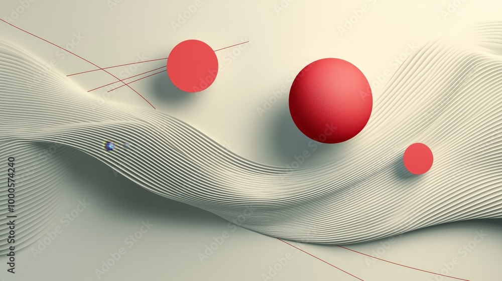 Poster abstract minimal circle and line design concept
