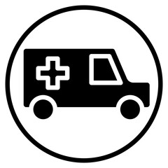 ambulance glyph icon