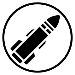 missile glyph icon