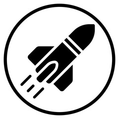 rocket glyph icon