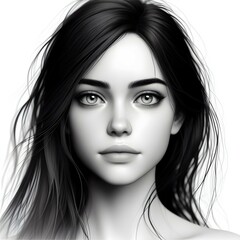 Fototapeta premium abstract portrait of a woman
