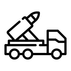 lorry line icon