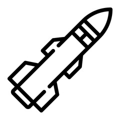 missile line icon