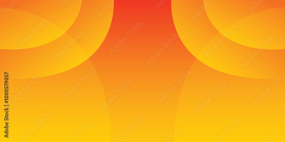 Wall mural orange dynamic curve abstract background vector with circle shapes. can be used for posters, banners