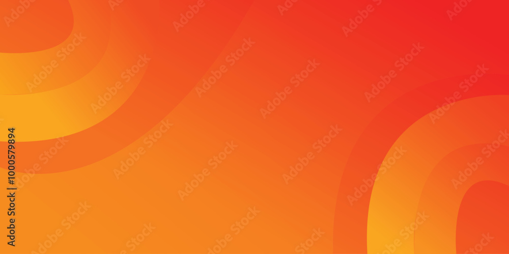 Wall mural orange dynamic curve abstract background vector with circle shapes. can be used for posters, banners