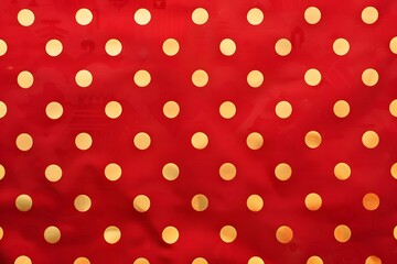 Red and Gold Polka Dot Pattern
