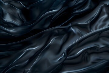 Obraz premium Abstract Dark Silk Fabric with Smooth Waves