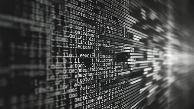 Abstract computer data display animation