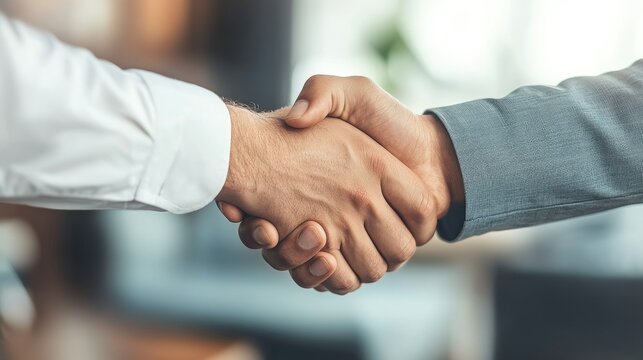 Business Consultant Shaking Hands with Client for Success
