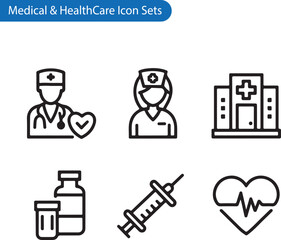 Medical icons set vector