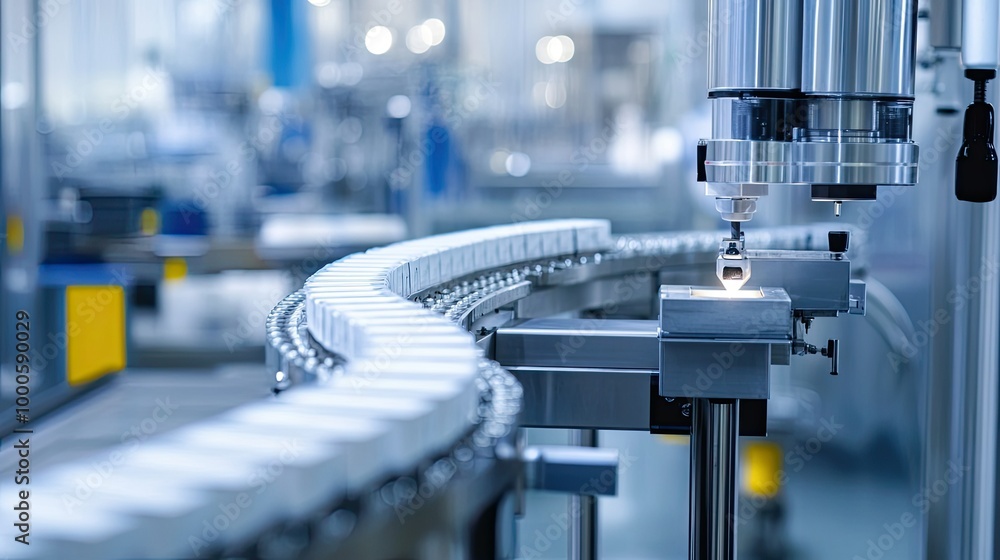 Aufkleber Automated Machine in Clean Food Factory Environment