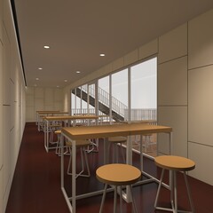3d render container cafe coffee