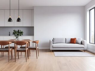 Fototapeta premium AI-Powered Interior Design Software Generating Sleek Room Layouts and Furniture Arrangements