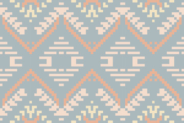 Saree Ethnic Seamless Patternfolk Embroidery, Aztec Geometric Ornament Print. Design for Carpet, Wallpaper, Clothing, Wrapping, Fabric