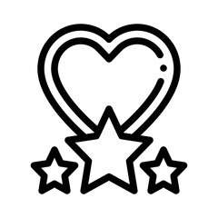 Love Star line icon