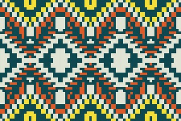 Zigzag Simple Islamic Patternfolk Embroidery, Aztec Geometric Ornament Print. Design for Carpet, Wallpaper, Clothing, Wrapping, Fabric