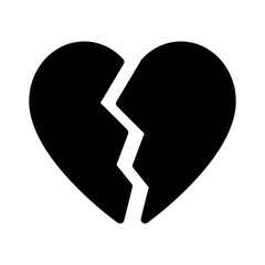 Broken Heart glyph icon