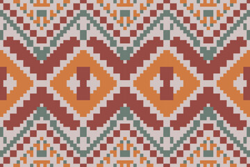 America Geometric Pattern Backgroundfolk Embroidery, Aztec Geometric Ornament Print. Design for Carpet, Wallpaper, Clothing, Wrapping, Fabric