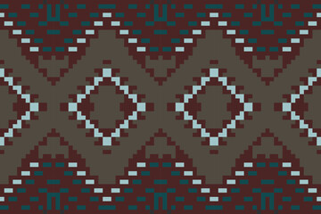 Motifs Islamic Pattern Artfolk Embroidery, Aztec Geometric Ornament Print. Design for Carpet, Wallpaper, Clothing, Wrapping, Fabric