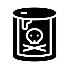 Toxic Waste Drum glyph icon