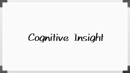 Cognitive Insight のホワイトボード風イラスト