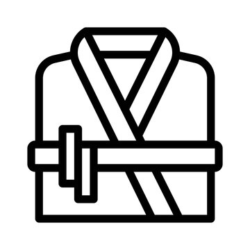recommend clip art: Bathrobe line icon