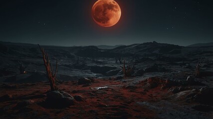 in the eerie stillness of a lunar wasteland a image