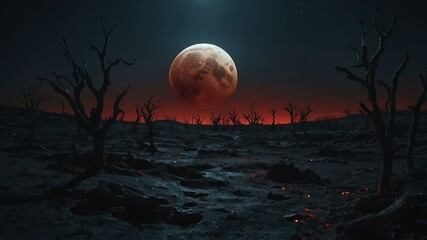 in the eerie stillness of a lunar wasteland a image