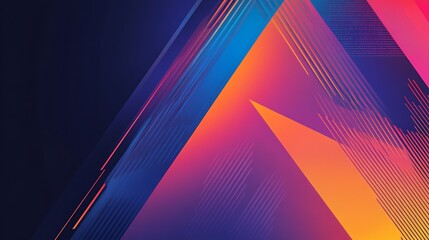 Fototapeta premium Abstract geometric pattern with vibrant colors and lines.