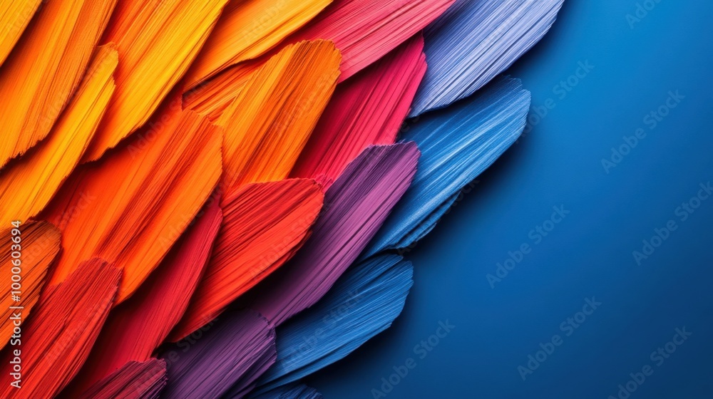 Poster vibrant abstract colors with gradients on smooth background