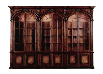 brown wooden big cabinet classic style 