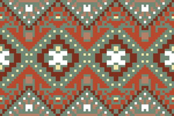 Native Geometric Pattern Backgroundfolk Embroidery, Aztec Geometric Ornament Print. Design for Carpet, Wallpaper, Clothing, Wrapping, Fabric