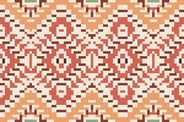 Fototapeta premium Sari Border Traditional Indian Melodic Patternfolk Embroidery, Aztec Geometric Ornament Print. Design for Carpet, Wallpaper, Clothing, Wrapping, Fabric