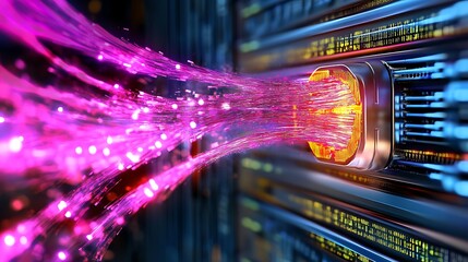 Data Transfer  Fiber Optic Cable  Server  Network  Technology  Digital