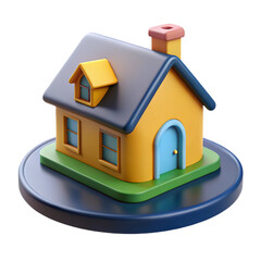Real estate 3d cartoon style illustration