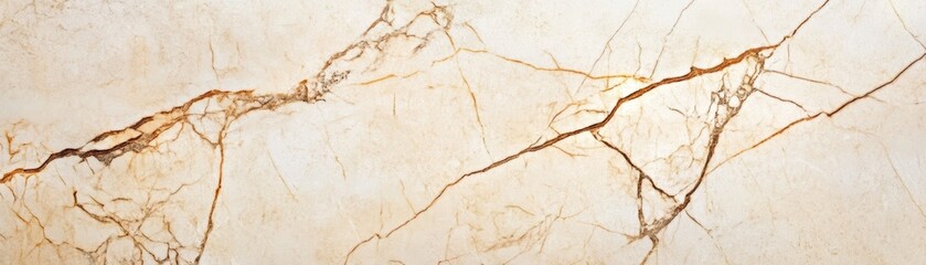 Fototapeta premium Beige Marble Texture with Golden Veins Natural Stone Background for Interior Design