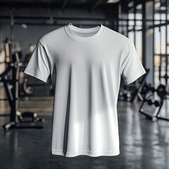 white t-shirt fabric gym mockup.generative ai