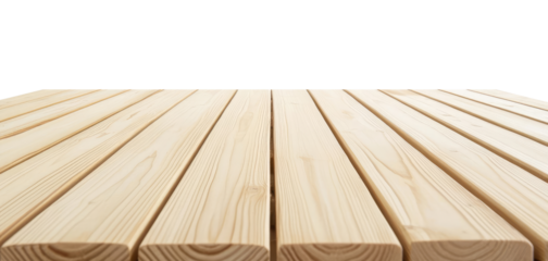 Wooden floor isolated on transparent background