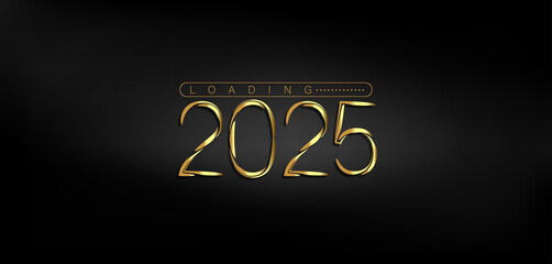 We Wish You A Happy New Year 2025 Gold Text And Beautiful Design