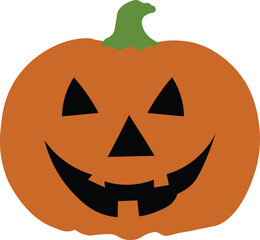 scary Halloween pumpkin minimalistic illustration