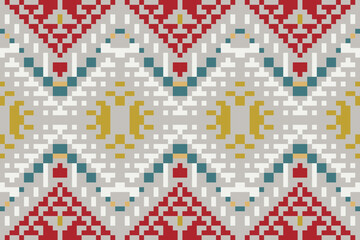 Knit Chinese Traditional Patternfolk Embroidery, Aztec Geometric Ornament Print. Design for Carpet, Wallpaper, Clothing, Wrapping, Fabric