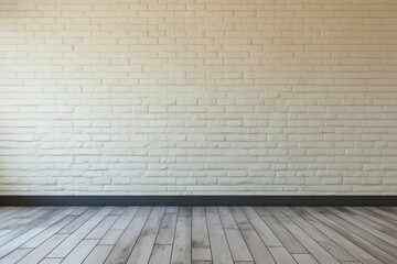 Fototapeta premium Warm Cream and White Classic-Style Brick Wall Backdrop with Timeless Flooring and Stone Textures for Modern Residences