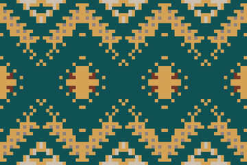 Zigzag Geometric Arabic Patternfolk Embroidery, Aztec Geometric Ornament Print. Design for Carpet, Wallpaper, Clothing, Wrapping, Fabric