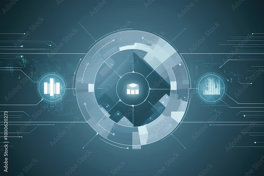 Aufkleber minimalist tech aesthetic background for modern communication and data visualization