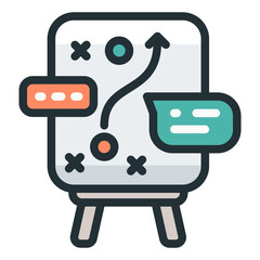Business Plan Strategy Vector Line Icon Symbol