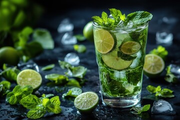 Fototapeta premium mojito cocktail with mint