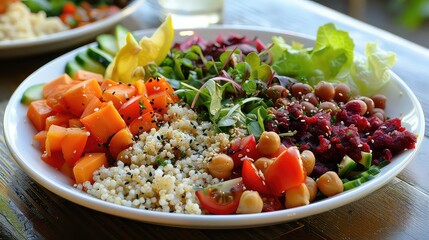Vibrant Healthy Salad with Quinoa and Fresh Vegetables generated with AI