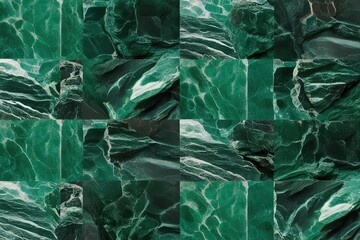 Obraz premium Vibrant Emerald Stone Texture for Timeless Renaissance Wallpaper Design
