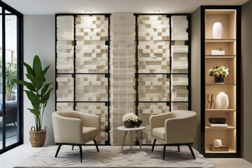 Modern Cream and White Freeform Brick Wall Design for Contemporary Interiors