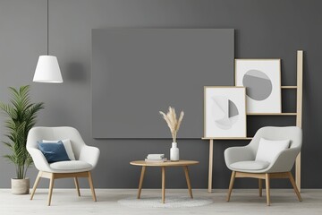 Neutral Grey Canvas Background for Contemporary Art Displays and Creative Presentations